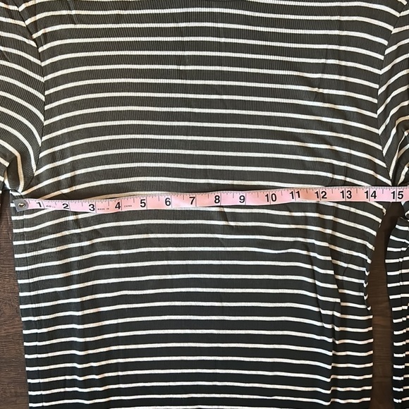 ATM Anthony Thomas Meililo Dip Dye Stripe Dress in Black Combo Medium - Picture 3 of 6